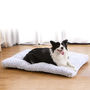 Pet Beds Accessories Luxury Washable Dog Calming Sleeping Cushion Mattress Mat Colorful Soft Warm Pet Bed For Large Puppy Dog