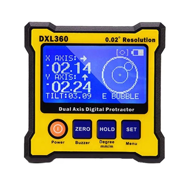 DXL360 Digital Protractor Inclinometer Level Measure Box Angle Ruler Elevation Meter  Dual Axis Digital Angle Protractor