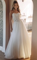 Robe de mariée en tulle à sequins, coupe princesse, avec corsage en dentelle, grandes tailles, collection 2026, sur mesure, vente en gros
