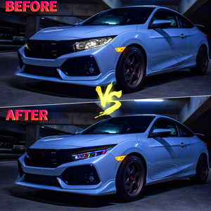 Đèn pha LED kiểu cánh rồng RGB động, xi nhan động cho Honda Civic thế hệ thứ 10 2016-2021 - Product Image 6