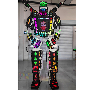 Nouvelle tenue de <span class=keywords><strong>robot</strong></span> LED de haute qualité, best-seller, <span class=keywords><strong>robot</strong></span> dansant sur des échasses avec écran d'affichage - Product Image 4