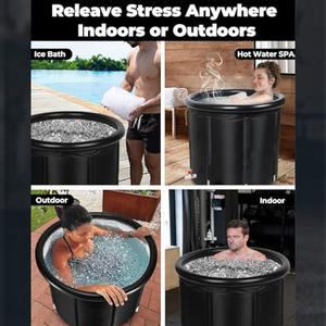 Ensemble de <span class=keywords><strong>baignoire</strong></span> froide isolée OEM Cold Pod <span class=keywords><strong>XL</strong></span> - 116 gallons, <span class=keywords><strong>baignoire</strong></span> à glace d'extérieur avec refroidisseur, compatible avec une couverture thermique - Product Image 4