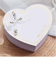 Boîtes cadeaux de luxe personnalisées pour la Saint-Valentin, boîte en papier en forme de cœur, emballage pour maquillage, cosmétiques, bijoux avec ruban