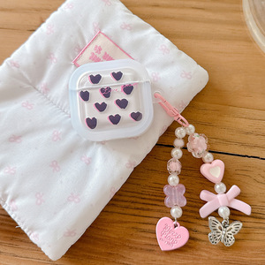 Nouveau mignon coeur clair paillettes Bling étui pour écouteurs pour Airpods 4 3 <span class=keywords><strong>2</strong></span> souple TPU Anti perte housse de protection pour Airpods <span class=keywords><strong>Pro</strong></span> - Product Image 3