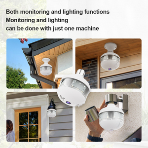 V380 Pro nhà máy Giá <span class=keywords><strong>wifi</strong></span> Bóng đèn máy ảnh với ánh sáng mạnh mẽ tầm nhìn ban đêm Cá mắt 360 độ Panorama báo động đẩy CMOS cảm biến - Product Image 6