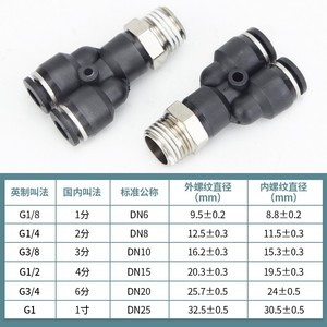 ข้อต่อแบบเชื่อมต่อเร็ว Qingze Y Type รุ่น Px6 01 Px8 02 Px10 03 Px12 04 ข้อต่อแบบเกลียวสำหรับระบบนิวเมติก - Product Image 1