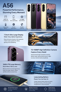 โทรศัพท์มือถือแบบสองซิม 4G 5G สมาร์ทโฟน A56 หน้าจอใหญ่ ความจุเยอะ - Product Image 6