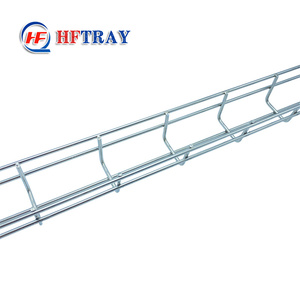Bandeja de cable de malla de alambre galvanizado por inmersión en caliente de acero GI, directo de fábrica para proyectos de construcción al por mayor - Product Image 3