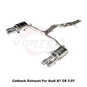 ระบบท่อไอเสียแคทแบ็กสแตนเลส Vortex Sport Sound Tuning สำหรับ Audi A7 C8 3.0T ปี 2019-2024 พร้อมวาล์วอิเล็กทรอนิกส์ - Product Image 3