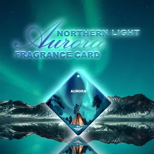 Wholesale Aurora Northern Light Aromatherapy Botanical Fruity Scented High Quality Double Side Printed Premium Air Freshener