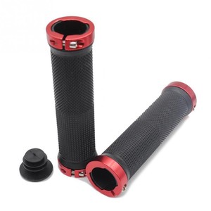 Poignées de guidon de vélo 22,2 mm en alliage d'aluminium avec verrouillage double face, antidérapantes en caoutchouc pour VTT - Product Image 5