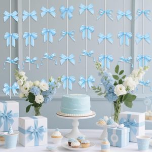 Guirnalda Decorativa con Lazos Azules - Decoración Colgante con Lazos Azules para Baby Shower, Cumpleaños, Despedida de Soltera, Boda - Product Image 3