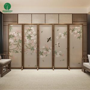 Moontree hiện đại gấp gỗ rắn Màn hình Tay Chạm Khắc phân vùng tường cho phòng khách đồ nội thất gỗ màn hình cho khu nghỉ mát ký túc xá - Product Image 4