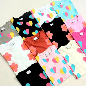 Vêtements en gros à bas prix, stock d'été, t-shirts et polos pour filles, t-shirts bébé, t-shirts en coton à manches courtes pour garçons et filles, 2-10 ans, en vrac - Product Image 1