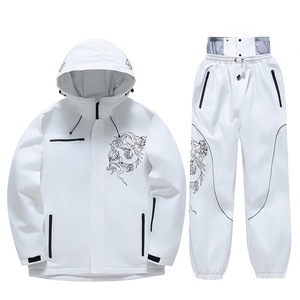 Combinaison imperméable personnalisée pour homme et <span class=keywords><strong>femme</strong></span>, ensemble <span class=keywords><strong>de</strong></span> combinaison <span class=keywords><strong>de</strong></span> <span class=keywords><strong>ski</strong></span>, vêtements d'extérieur d'hiver, coupe-vent, imperméable, durable, 100% polyester, <span class=keywords><strong>veste</strong></span> et pantalon - Product Image 6
