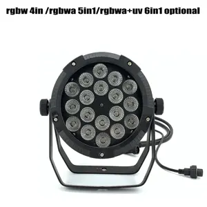 ไฟพาร์ IP65 18X18W RGBWA + UV 6in1พาร์จีนไฟ Led กลางแจ้งกันน้ำไฟ Led แบน Par