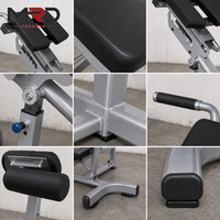MRD Banc de hyperextension réglable et durable pour l'entraînement des fessiers, des ischio-jambiers et du renforcement du tronc, 60 kg, pour la maison