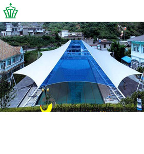 Vente directe : Tente à membrane tendue, auvent, système de toiture en tissu imperméable avec structure en acier, pour couverture de piscine - Product Image 2