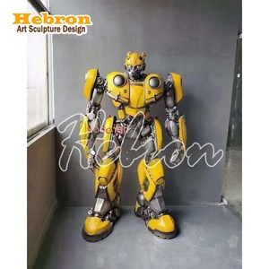 Statue en résine de Bumblebee <span class=keywords><strong>Marvel</strong></span> en gros, grande taille, avec éclairage LED, pour décoration de cinéma, parcs à thème et magasins, sculpture transformable - Product Image 1