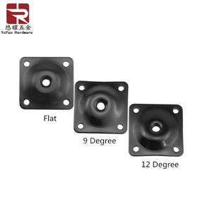 أريكة معدنية عصرية باللون الأسود وخالية من الطلاء من M8 مزودة بتجهيزات خشبية للتركيب من أعلى الجوز - Product Image 6