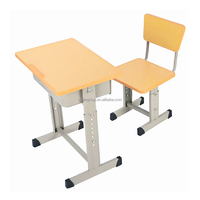 Chaise de bureau d'école à double siège de style simple meubles de salle de classe durables pour table d'étude et ensemble de chaises pour enfants étudiants