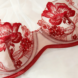 Hot Sale in Stock Style Unterwäsche Sexy Mode Qualität Spitze Perspektive Brust BH Sexy Hose Anzug Frauen - Product Image 2