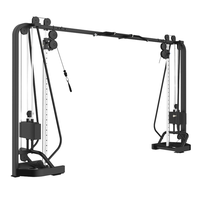 Máquina de Gimnasio Comercial Ajustable con Cable Cruzado, Entrenador Funcional con Tubo de Acero Q235 y Sistema de Pesas con Pasadores para Fitness