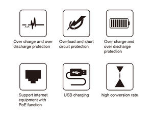 SKE 30W MINI DC UPS 5V 9V 12V 2A PoE 15V 24V 8800-10000mAh แบตเตอรี่ลิเธียมสำหรับ WiFi เราเตอร์กล้องวงจรปิด - Product Image 6