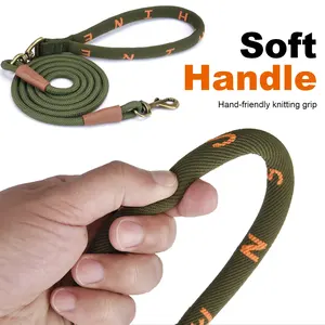Tali kekang anjing tahan lama tali pemanjat gunung kualitas Premium tali penuntun kerah anjing kuat dan menarik anjing ukuran sedang besar - Product Image 5
