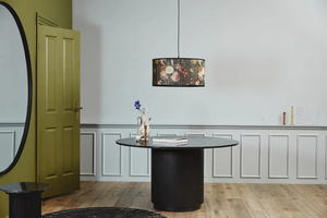 Mesa de Centro de Mármol Negro de 140 cm con Base de Madera de Mango, Mesa de Centro de Madera Maciza, Muebles Modernos para Sala de Estar, Elegantes y Duraderos - Product Image 4