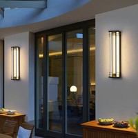 Lampe murale extérieure LED moderne IP65 étanche 12W/18W, forme de bande longue, luminaire pour cour, véranda
