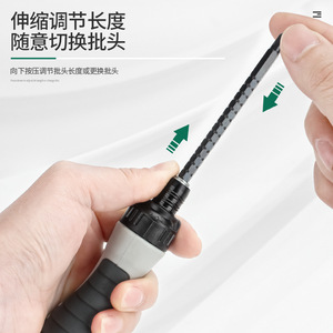 Ratcheting <b>Screwdriver</b> Multipurpose Flat Head Bit With Anti-Slip Handle Matte Finish Diy Tool Individual Piece - Product Image 3