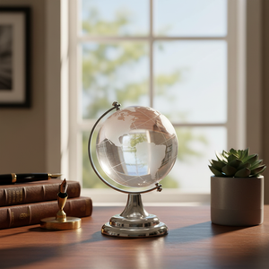 Sfera di Vetro da 40mm con Elegante Design a Globo per Esposizione e Decorazione - Product Image 2