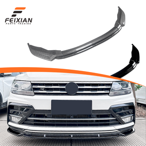 Divisor de Labios Delantero de Fibra de Carbono ABS Deportivo para VW Tiguan MK2 <span class=keywords><strong>R</strong></span> Line 2017-2020, Kit de Parachoques FEIXIAN - Product Image 1