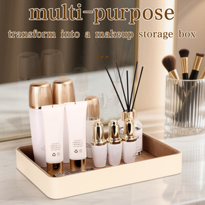 Rechteckiges Leder-Tablett mit Muster, Modern, Luxuriös, Multifunktional, Umweltfreundlich, Dekoratives Einzeltablett für Schmuckaufbewahrung und -präsentation im Wohnbereich - Product Image 3