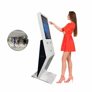 21.5 polegadas 43 polegadas lcd grande auto serviço de pagamento da posição, tela sensível ao toque, receptor de informações, kiosk com impressora laser a4