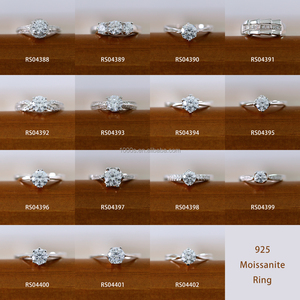 เครื่องประดับเงิน S925พร้อมแหวนเพชรโมอิสมาใหม่เครื่องประดับแฟชั่นของขวัญแต่งงานสำหรับผู้ชายผู้หญิง - Product Image 4