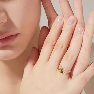 Cincin Vegetarian Desain Sederhana Kelas Atas, Cincin Pasangan Pria dan Wanita yang Cocok untuk Segala Acara, Hadiah Ulang Tahun, Perhiasan Pernikahan - Product Image 3