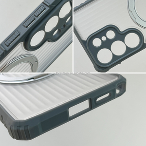 Cover Magnetica per Cellulare con Supporto Girevole, Effetto Pelle Smerigliata, Custodia 17 Pro Max, Ingrosso per Samsung S26 S25 Ultra - Product Image 2