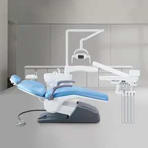 Cadeira de tratamento odontológico elétrica de alta qualidade com luz LED profissional