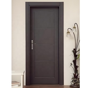 Puerta Interior de Madera Sólida de Lujo Ligero y Minimalista con Acabado Pintado al Horno, Estructura de Mortaja y Espiga, Duradera y No se Deforma - Product Image 1