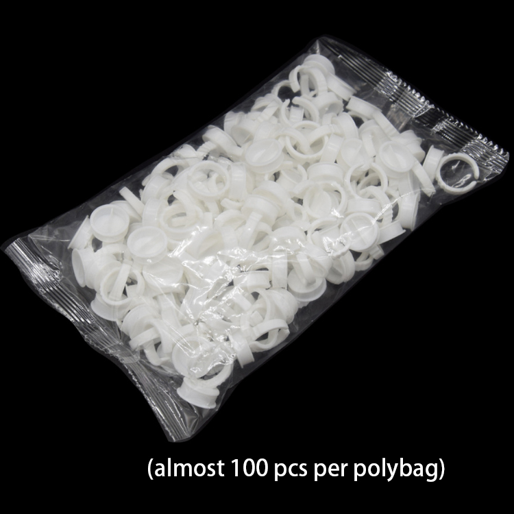 Держатель клея для накладных ресниц, поддоны, прокладка, белый пластик, 100 шт. в наборе, место для продукта