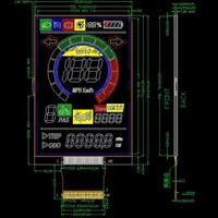 Module d'affichage LCD à matrice de points à faible puissance pour instruments de qualité de l'air et composants électroniques de voiture