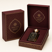 Coffret Cadeau de Parfum Arabe de Luxe, Emballage Rigide en Carton Personnalisé avec Insert Logo Doré pour Collection Oud Attar