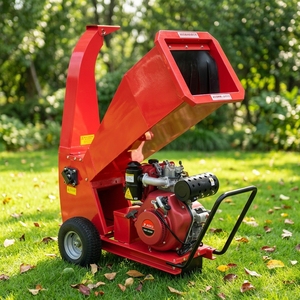 高トルク420cc 15馬力ウッドチッパー、耐摩耗性ブレード、2T/Hの処理能力、太い森の枝、農園、果樹園の廃棄物の破砕に最適 - Product Image 1