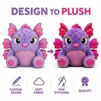 Peluche Poisson Violet Personnalisée Direct Usine en Coton PP Tissu Ultra Doux Anti-Stress Anniversaire - OEM/ODM pour Marques à Marque Blanche