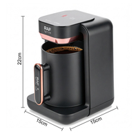 Machine à café RAF 300 ml 500 W avec chauffage NTC, multi-usages (café, eau, lait), facile à nettoyer, compacte, pour la cuisine R.158