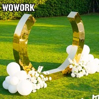 WOWORK 2026 Vente en gros Grande haie artificielle en métal de 7 et 8 pieds pour décoration murale extérieure de mariage et de fête