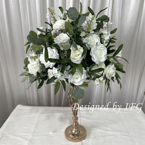 IFG Versprechen Grün und weiße Rosen Blumen künstliche Blume Ball für Hochzeits feier Herzstück Arrangements Dekor - Product Image 3