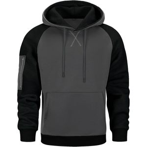 Sweat-shirt à capuche pour homme en molleton avec cordon de serrage et poche Coupe régulière Manches longues - Product Image 1